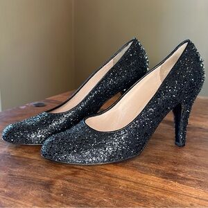 Marc Jacobs Black Glitter Heels Size 39 1/2 (9-9 1/2 US)